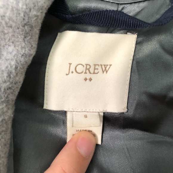 J. Crew grey wool blend coat - Picture 2 of 4